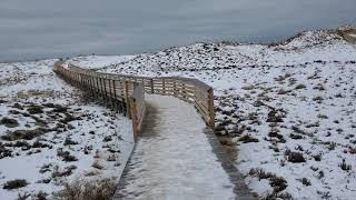 [4K] Winter Walk to the Beach  on Plum Island in Newbury Massachusetts.