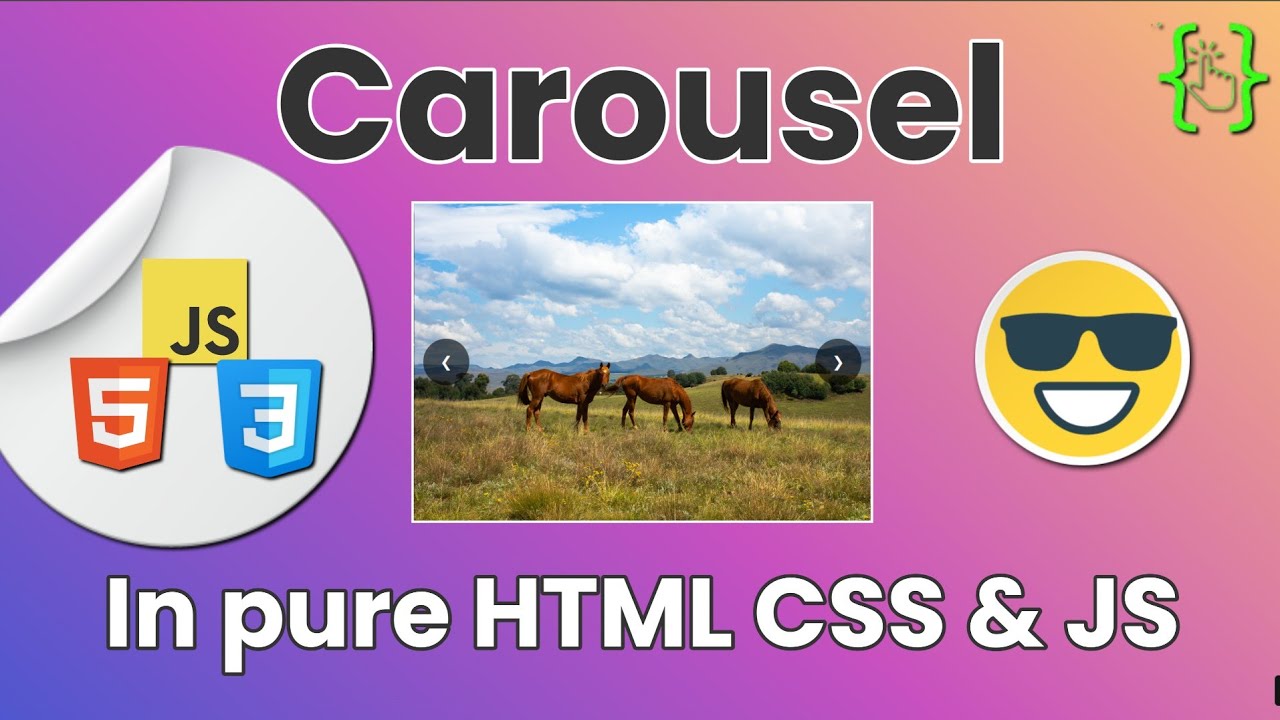 Responsive Carousel HTML CSS Javascript | Slider Carousel Javascript