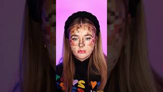 PIXEL STOPMOTION MAKEUP 👾😳 #stopmotion #makeup