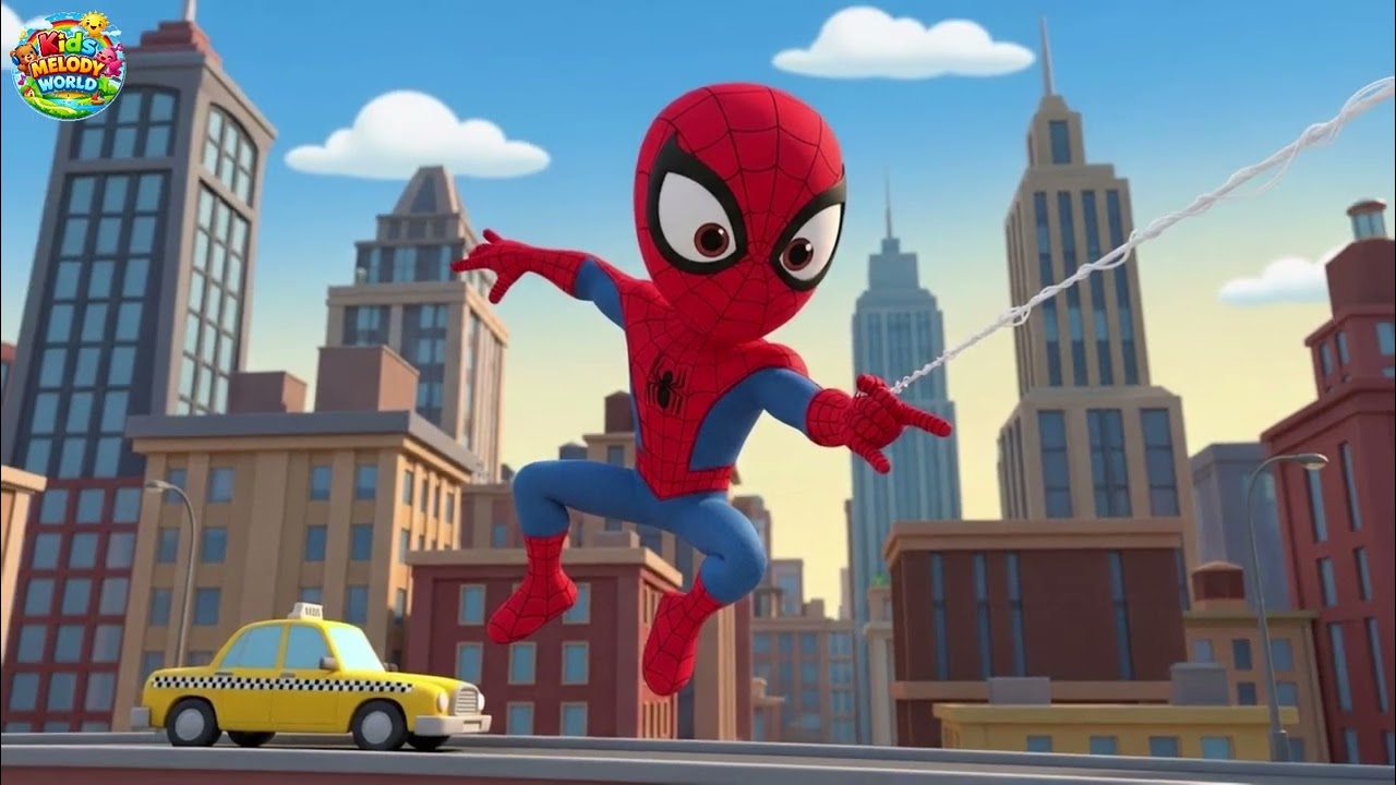Friendly Hero Swing! 🕷️🕸️ | Spider-Man Style Song for Kids & Toddlers | Kids Melody World