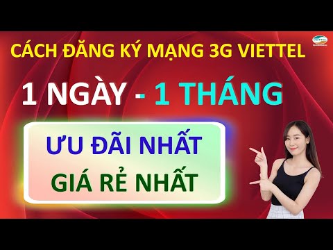 Video Cách đăng ký mạng 3G Viettel 1 ngày 1 tháng Ưu đãi... - youtube