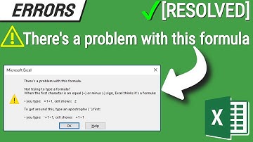 ✔ [Resolved] Excel Error "There