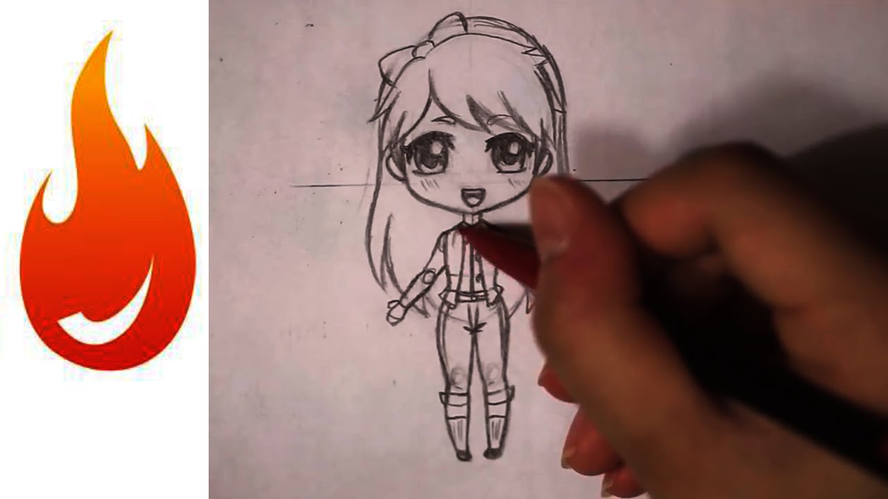 How To Draw A Chibi Anime Girl Character Tutorial