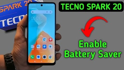 Tecno Spark 20 battery saver kaise on kare, how to enable battery saver mode in tecno, activate batt