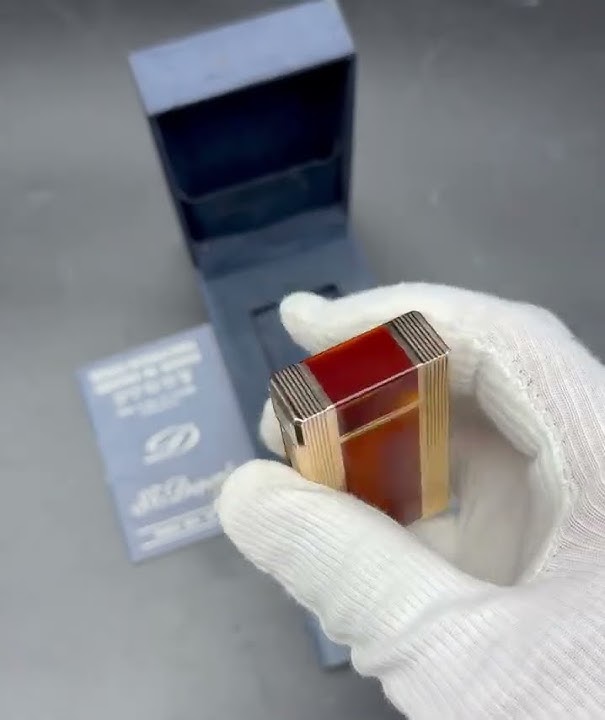 S.T.Dupont 1line high-form gold-plated enamel-coated lighter