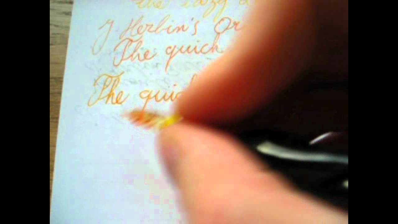 Fountain pen inks, Part VII yellow and orange YouTube