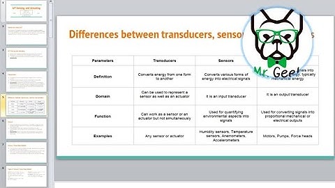 IoT Lecture [2] Sensors and Actuators - Examples on Sensors and Actuators