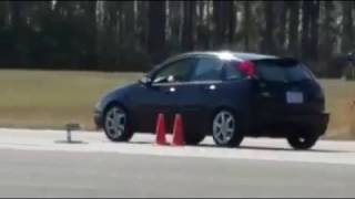 2 5L Duratec Swap Ford Focus SVT - Rolling 2nd gear Burnout, Cone Killing at its 1st Autocross AutoX