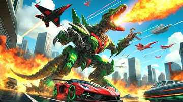 Dino Robot Car Transform - The Robots | RKM Gaming | Dinosaur Robot | Transformer | #7
