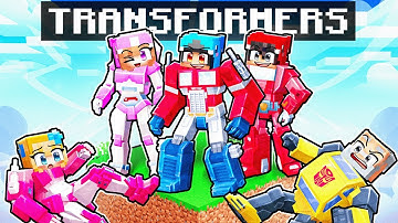 10 Friends On One TRANSFORMER Block In Minecraft!