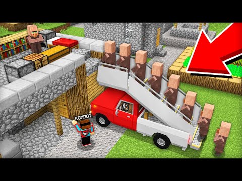 ЖИТЕЛИ ПЕРЕЕХАЛИ ЖИТЬ НА КРЫШУ МОЕГО ДОМА В МАЙНКРАФТ | Компот Minecraft