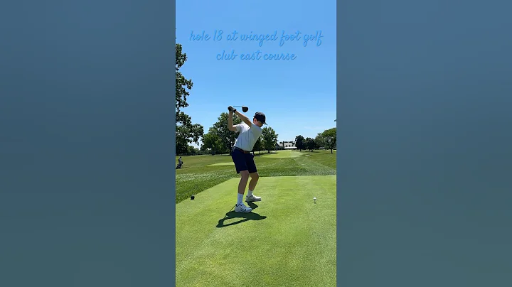 hole 18 at winged foot golf club #shorts #golf #golfswing #driver #slomo #slowed #slowmotion #fun