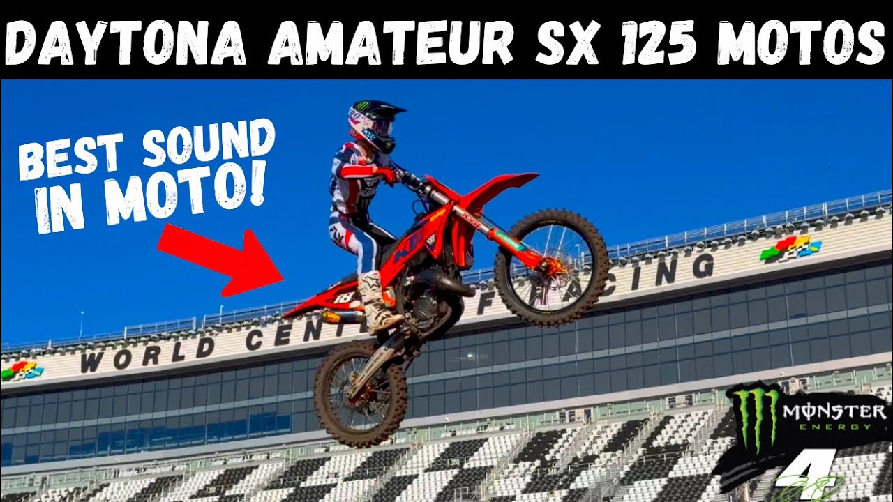 125cc 2 Stroke MASSIVE Wall Jump Sends & Takeouts at Daytona Ricky Carmichael Amateur Supercross