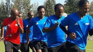 physical training session for referees with FIFA instructor bento tomas navesse 2023