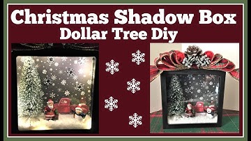 Christmas Shadow Box 🎄 Dollar Tree Diy