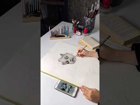 “Hyperrealistic Charcoal Drawing