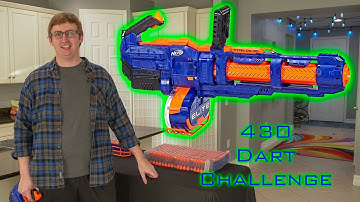 SHOOTING 430 NERF DARTS AS FAST AS POSSIBLE #15 | Elite Titan