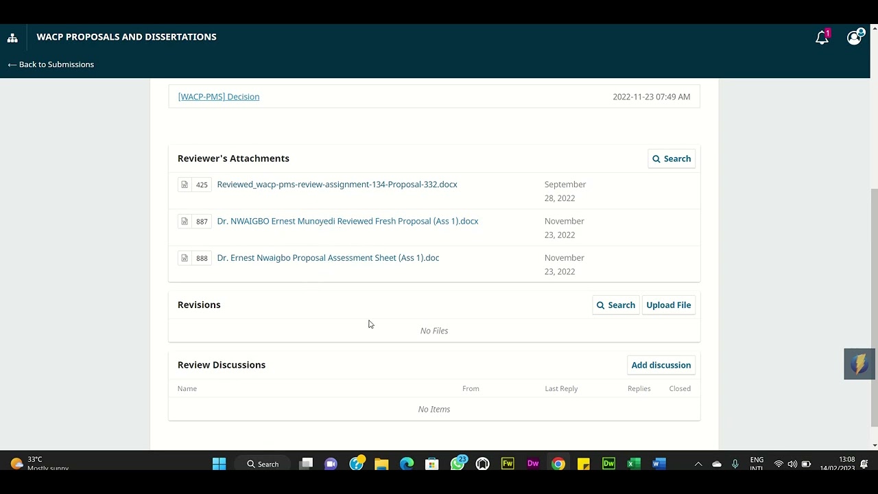 How to submit corrected proposal
