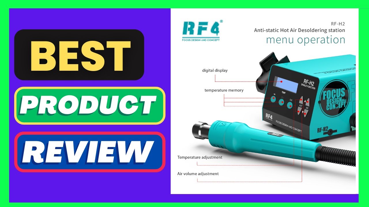 RF4 New1000W Fast Desoldering Hot Air Gun Soldering Stati