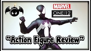 Mezco Toyz One:12 Collective PX Previews Exclusive Black Suit Spider-Man action figure review.