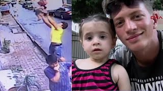 2YearOld Girl Caught by Teen After Falling Out Window