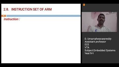 ES-Unit2-L7-Instruction set of ARM