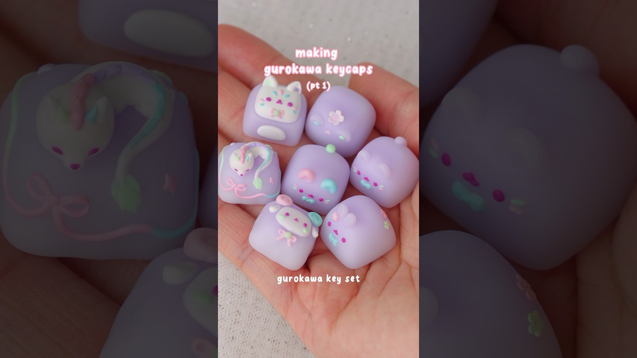 Making gurokawa bunny keycaps 🐰 