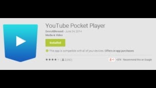 YouTube music in background - YouTube Pocket Player screenshot 3