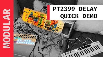 Tiny demo of a PT2399 delay module in my modular synth