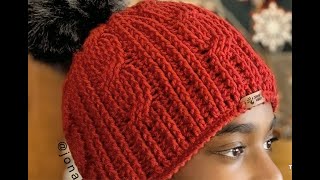 Crochet Cable Ribbed Hat Tutorial by Jonah's Hands