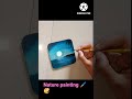 Nature senary painting ll how to draw night senary #shorts