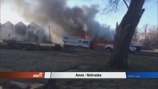 Large Fire West of Fremont