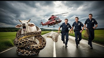 Courageous Rescue Team Fights Giant Python to Save