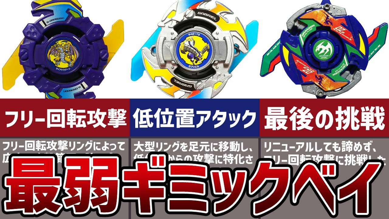 ベイブレード まとめ ベイブレード最弱ギミック「大型フリー回転攻撃」解説！タカラ