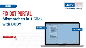 Hassle-Free GST Reconciliation in BUSY! ✅ Match GSTR-3B with 2A/2B in 1 Click (Hindi)