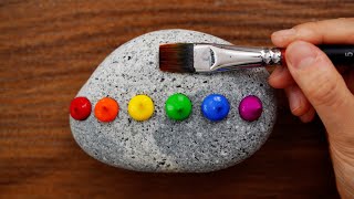 Easy & Simple Acrylic Painting on Rocks｜Stone Painting Step By Step (1357)