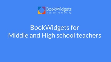 BookWidgets for Middle and High School Teachers