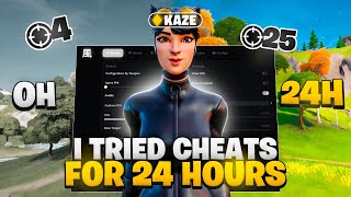 I Tried FORTNITE CHEATS for 24 Hours... (Did I get Banned?)