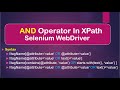 How To Use AND Operator In XPath Selenium WebDriver || Java