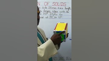 Square Prism Longer Edge Rests on HP Engineering Graphics or Engineering Drawing