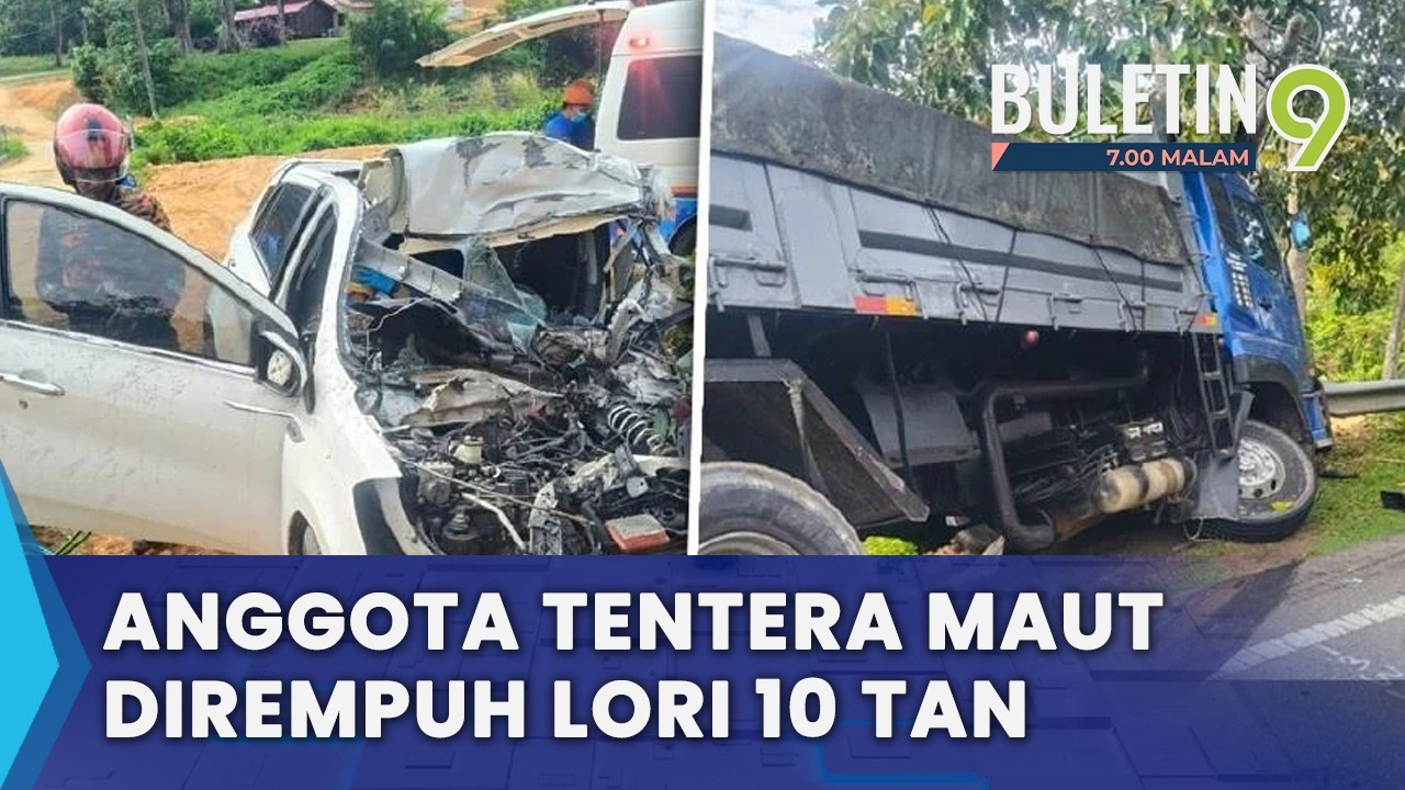 Anggota Tentera Maut Kereta Bertembung Lori (B9)