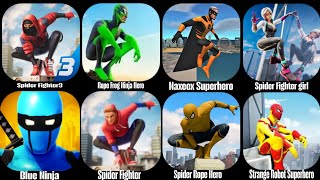 Spider Finger3, Rope Frog Ninja, Naxeex Superhero, Spider Fighter Girl,Blue Ninja, Spider Fighter, screenshot 4