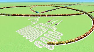TRAIN VS IMPOSSIBLE TRACKS😱SNAKE CIRCULAR TRACK RAILROAD RAILWORK Train Simulator  screenshot 5