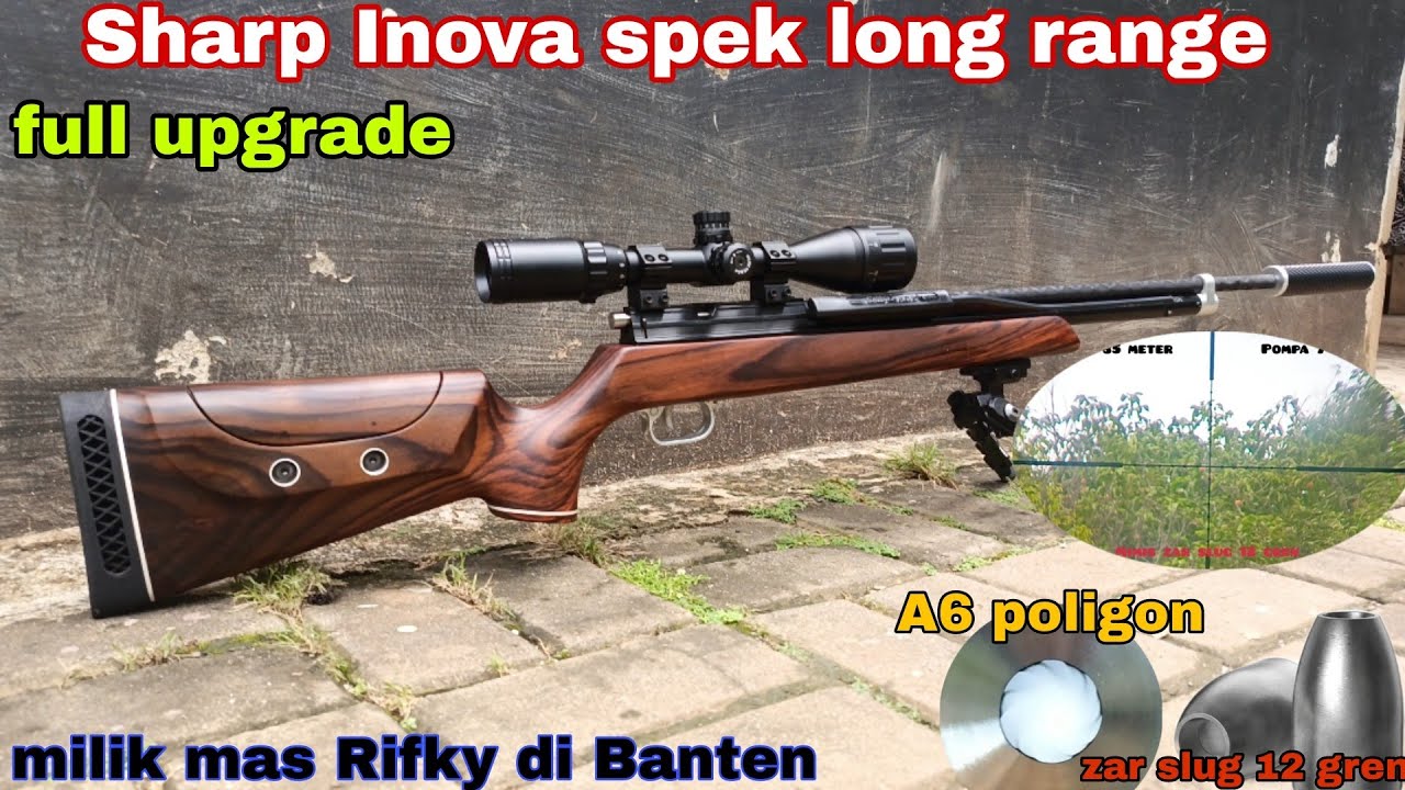 Review & tes tembak target buah kecapi pakai uklik Sharp Inova spek long range. 