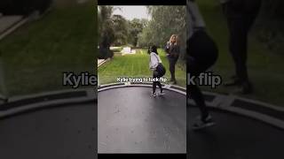 Kylie and stormi doing tuck flip! New viral video #viralvideo #kyliejenner #youtubeshorts#shorts