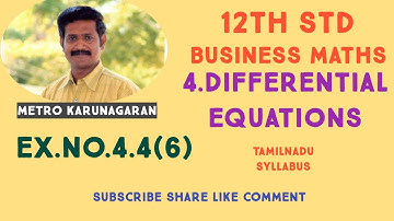 12th Std BM Ex.4.4(6) Solve the DIFFERENTIAL Equation dy/dx + y tanx = cos³x