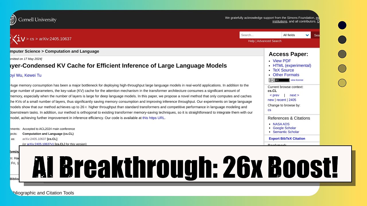 Revolutionary AI Inference Method: Layer-Condensed KV Cache Boosts Language Models by 26x!