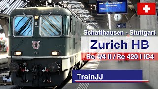 4K Sbb Re 420 - Re 44 Ii Ic 4 Zurich Hb - Schaffhausen - Singen - Stuttgart Swiss Trains