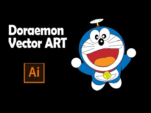 Doremon cartoon vector art illustrator | how to draw doraemon |adobe illustrator || speed art