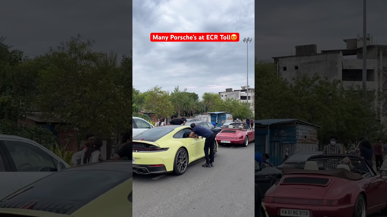 Many Porsche’s at Chennai’s ECR😍 #porsche #porsche911 #supercars #carspotting #shorts #ecr #chennai